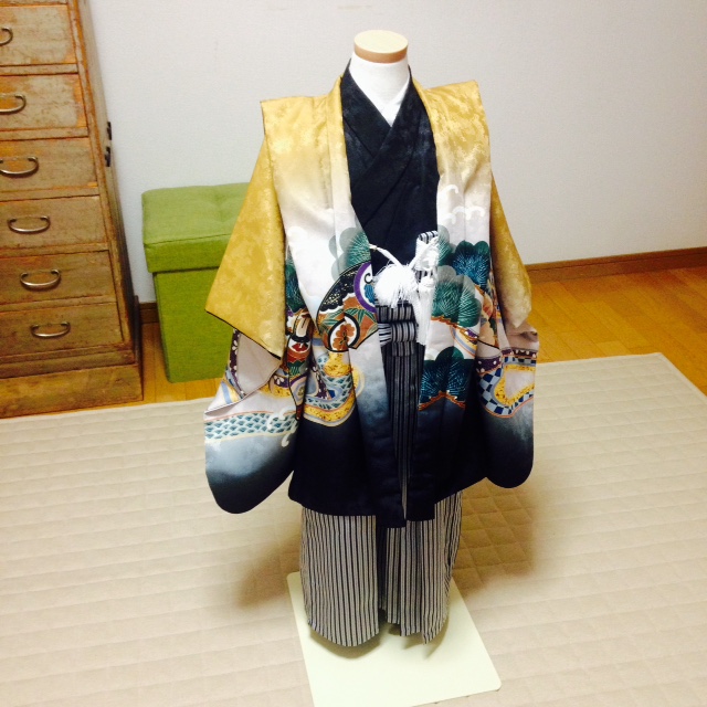 七五三・男児袴の着付けの復習レッスン／大阪の着付け教室きものたまより