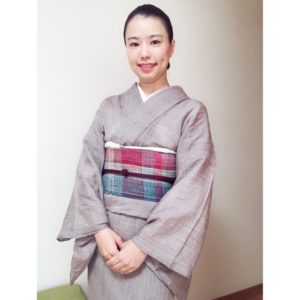 麻の着物と絞りの浴衣コーデ【大阪京橋の着付け教室きものたまより】